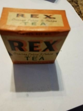 REX Sample box Black TEA HULMAN & CO.  Terre Haute,  Indiana 1885 antique 6