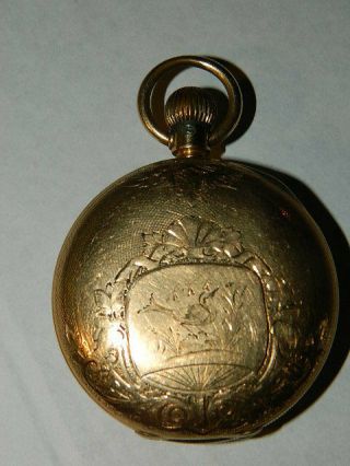 Antique Waltham,  Mass A.  W.  C Sterling Pocket Watch Double Half Hunter Crown Scale