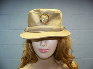 Wwii U.  S.  Army Wac Waac Womans Female Ladys Enlisted Khaki Hobby Hat Cap