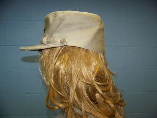 WWII U.  S.  Army WAC WAAC Womans Female Ladys Enlisted Khaki Hobby Hat Cap 2