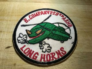 Cold War/vietnam? Us Army Patch - 228th Ashb B Co.  Long Horns Beauty