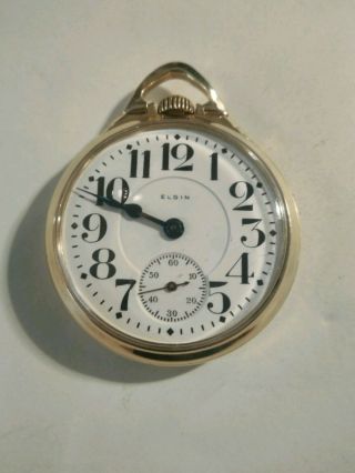 Elgin (1921) 16s.  B.  W.  Raymond Adj.  19 Jewels Railroad Watch 10k Gold Filled Case.