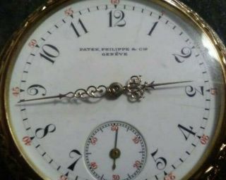 ANTIQUE PATEK PHILIPPE POCKET WATCH 14K GOLD 5