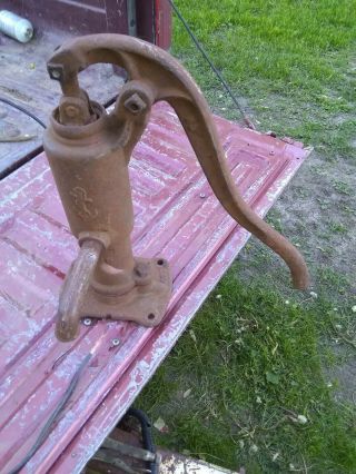 Vintage 1882 Cast Iron Hand Pitcher Water Pump Cistern Well Rare Shape