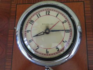 Vintage Westclox Electric Wall Clock Chrome.  It