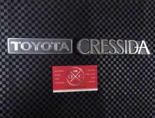 Toyota Cressida Oem Rear Emblems 1984 - 88 95 86 87 Rare Usdm Badges 3rd Gen