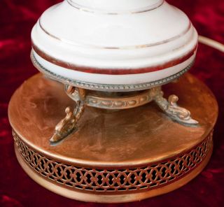 Vintage Italian Capodimonte Cherubs Ornate Table Lamp Italy 3