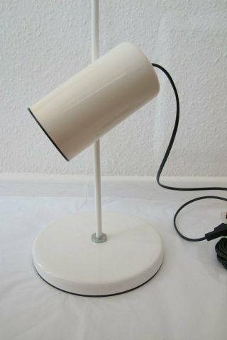 Vintage White Habitat Low Floor Lamp / Task Light 1970s 1980s Modern Minimal