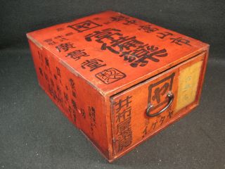 Vintage Japanese Showa Era (c.  1930) Signed Medicine First Aid Box