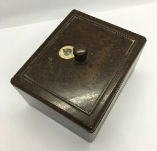 Art Deco Bakelite Playing Card Box With Trumps Indicator Kado Dako Ware