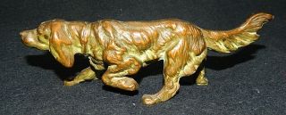 Golden Retriever Dog Vintage And Small Statue Great Patina