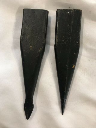 2 Vintage Tobacco Spear Tips.  Antique Farm Tool