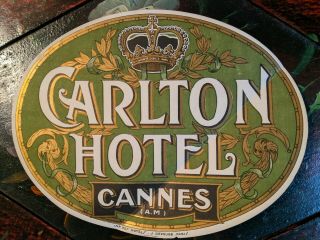 Cannes Carlton Hotel Early 1900 