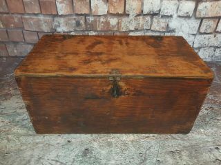 Vintage Industrial Old Wooden Trunk Tool Military Storage Chest Box 1942