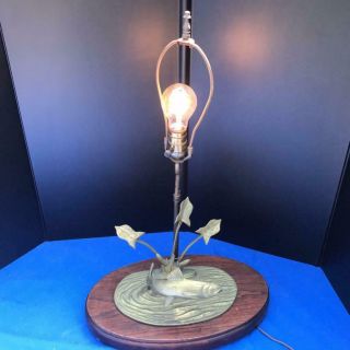 Donald W.  Mcdonald Sports Lamp 18.  Hand Crafted,  Walnut & Brass 1960 