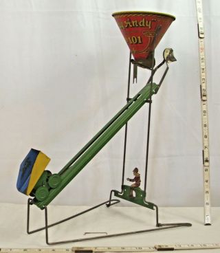 Wolverine Sandy Andy No.  101 Large Incline Tin Sand Toy 1925
