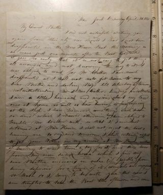 1861 Civil War Soldier Letter Home.  Beginning Of The Civil War Heartfilled