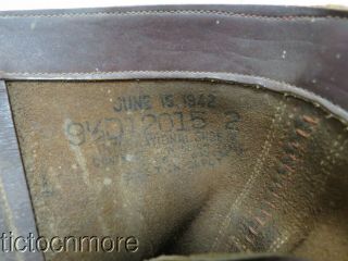 US WWII US AIRBORNE PARATROOPER JUMP BOOTS SIZE 9 1/2 d.  1942 3