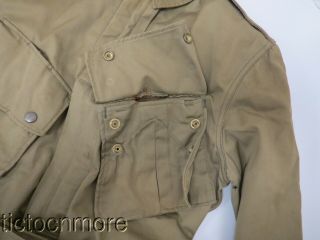 US WWII US AIRBORNE PARATROOPER JUMP JACKET SIZE 40R & OVERSEAS CAP HAT 5