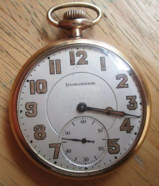 21 Jewel Burlington Pocket Watch - Runs -