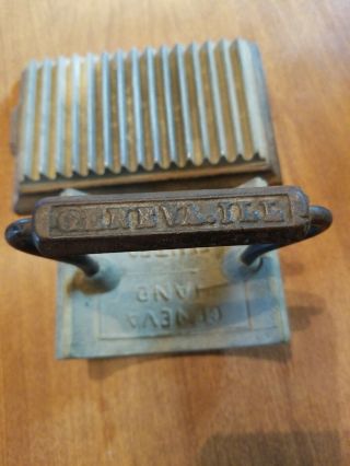 Geneva Hand Fluter Primitive Clothing Pleat Crimp Sad Iron Tool Patent 1866 2