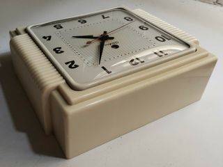 Vintage Telechron Bakelite Art Deco Electric Wall Clock Model 2H15S 2