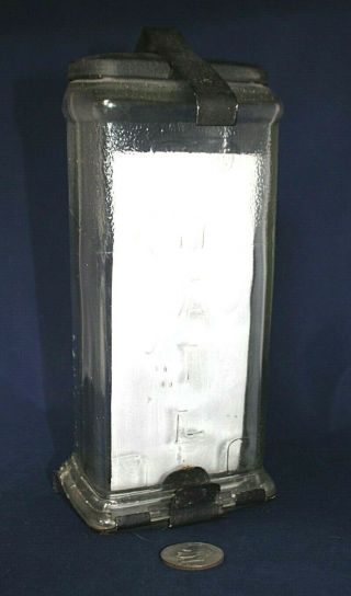 Antique Vintage George F Collins Co Visible Glass Mail Box W/ Wall Mount Ok,  Usa