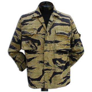 Wartime Tiger Stripe Camouflage Uniform Top In Gold