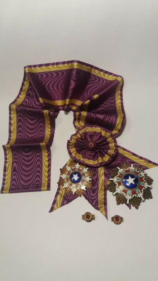 China Order Of The Brilliant Star 2nd Class Grand Cross,  Set.