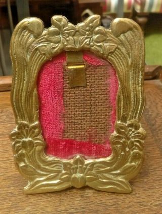 Art Nouveau Miniature Brass Picture/ Photograph Frame