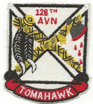 8eautiful Vietnamese Made Full Color 128th Aviation Company Tomahawk Pocket Ptch