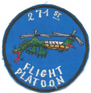 Vietnamese Made 271st Aviation Company Flight Platoon Pocket Patch A Beauty