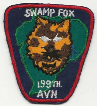 Vietnamese Made 199th Aviation Recon Airplane Company Swamp Fox Pocket Patch