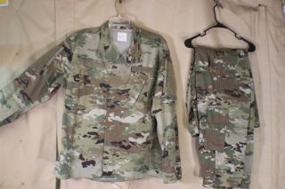 2 Pc Military Issue Multicam Ocp Pants & Top Uniform Nu W/out Tag Lrg Reg C Pics