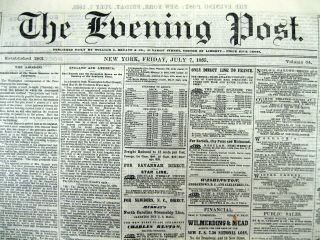 2 1865 Newspapers W Execution By Hanging Of The Assassins Of President Lincoln