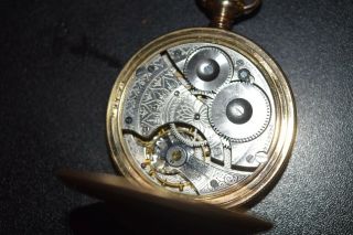 Stunning Antique/Vintage Waltham Gold Pocket Watch w/Display Stand 3