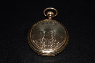 Stunning Antique/Vintage Waltham Gold Pocket Watch w/Display Stand 6