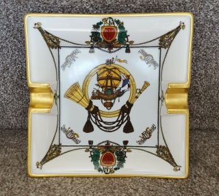 Porcelaine De Paris Ashtray Decor La Posta Design Ceramic Vintage French Gold