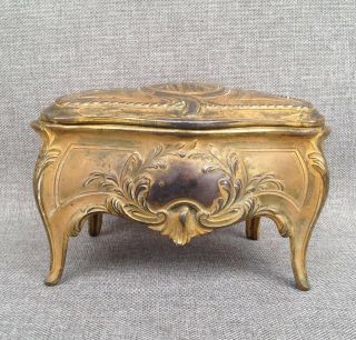 Antique French Jewelry Box Made Of Regule Early 1900 