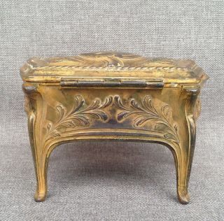 Antique french jewelry box made of regule early 1900 ' s Louis XV style 3