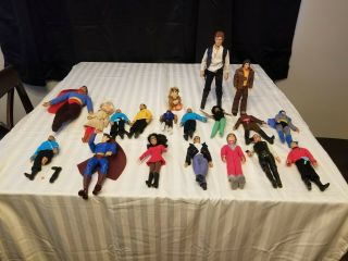 19 Old Toy Figurines.  Star Wars - Alf - Superman - Batman
