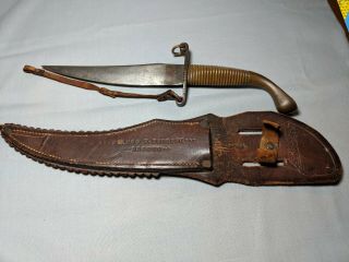 RARE US WW2 Floyd NICHOLS Fighting Knife & Sheath 4