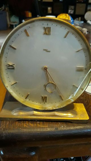 Vintage Imhof Desk Clock 6 1/4in Face Swiss