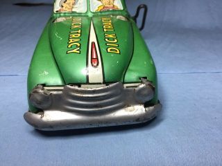 Vintage Litho Dick Tracy Squad Car No 1 Wind Up Friction Tin 2