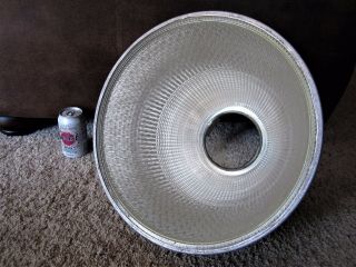 Industrial Ribbed Glass Mid Century Light Fixture Modern Hanging Heat Lamp Shade