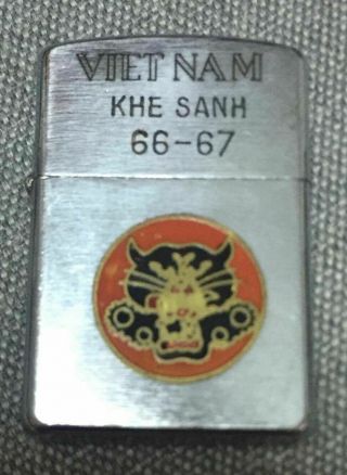 Vietnam War Zippo Lighter Khe Sanh 1966 - 67