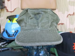 1953 Korean War,  Vietnam War Advisor Era Usmc Hbt Utility Fatigue Hat,  Large