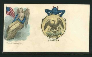 Civil War Patriotic Multicolor Magnus Flag Angel State Of Florida Seal 9e1 51