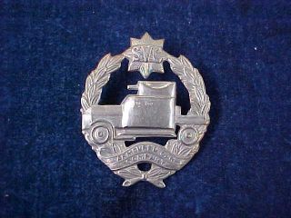 Rare Ww2 Cap Badge " Svc " Shanghai Volunteer Corps Armoured Car Company