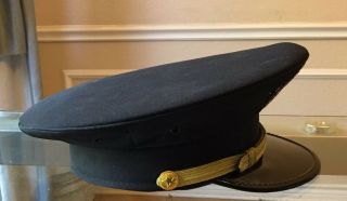 Black Military Police Hat E Pluribus Unum Vintage Large 7 3/8 sergeant major 2